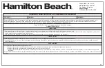 Предварительный просмотр 31 страницы Hamilton Beach 37545 Manual