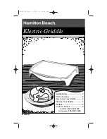 Preview for 1 page of Hamilton Beach 38510 - StepSavor Jumbo Griddle Owner'S Manual