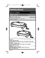 Preview for 1 page of Hamilton Beach 38530R Use And Care Manual