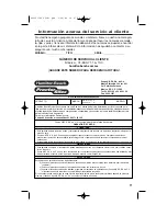 Предварительный просмотр 23 страницы Hamilton Beach 40115 Utilisation Et L'Entretien
