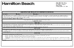 Предварительный просмотр 23 страницы Hamilton Beach 40616R Instruction Manual