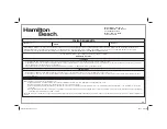Preview for 23 page of Hamilton Beach 42000 Instruction Manual