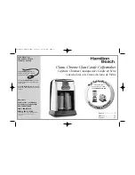 Hamilton Beach 44559 - Classic Chrome 12 Cup Coffeemaker Product Manual предпросмотр