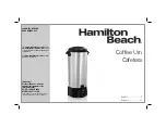 Предварительный просмотр 1 страницы Hamilton Beach 45150 Manual