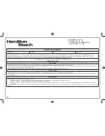 Предварительный просмотр 34 страницы Hamilton Beach 45500 Manual