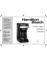 Предварительный просмотр 1 страницы Hamilton Beach 46300 Use Manual