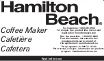 Hamilton Beach 46390 User Manual preview