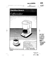 Предварительный просмотр 1 страницы Hamilton Beach 48131 - WHT Express Coffee Maker Product Manual