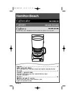 Hamilton Beach 48131Z Use & Care Manual preview