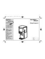 Предварительный просмотр 1 страницы Hamilton Beach 48463C - Brewstation Summit 12 Cup Coffee Maker Use & Care Manual