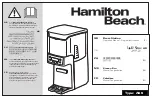 Предварительный просмотр 1 страницы Hamilton Beach 48465-SAU Operation Manual - Original Instructions