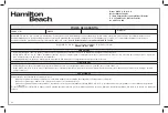 Preview for 42 page of Hamilton Beach 49962 Manual