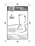 Preview for 1 page of Hamilton Beach 50120R Use & Care Manual