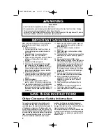 Preview for 2 page of Hamilton Beach 50152R-MX User Manual