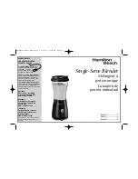 Hamilton Beach 51101 - Single Serve Blender Use & Care Manual preview