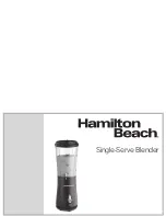 Hamilton Beach 51101B - Single-Serve Blender With Travel... Manual preview