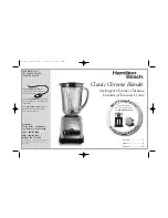 Preview for 1 page of Hamilton Beach 52277 - Classic Chrome 12 Speed Blender User Manual