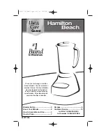 Hamilton Beach 56250S Use & Care Manual preview