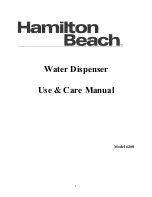 Предварительный просмотр 1 страницы Hamilton Beach 6200 Use And Care Manual