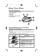 Preview for 3 page of Hamilton Beach 62605 - Retractable Cord 6 Speed Mixer User Manual