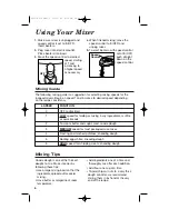 Preview for 6 page of Hamilton Beach 62605 - Retractable Cord 6 Speed Mixer User Manual