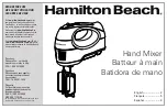 Предварительный просмотр 1 страницы Hamilton Beach 62647 Instructions Manual