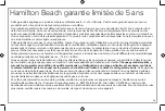 Preview for 15 page of Hamilton Beach 62673 Read Before Use