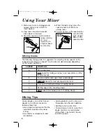 Предварительный просмотр 6 страницы Hamilton Beach 62680 - PROCTOR Silex 6 Speed Mix Mate Hand Mixer Owner'S Manual