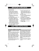 Preview for 2 page of Hamilton Beach 63100 User Manual
