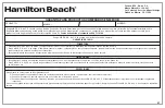 Preview for 27 page of Hamilton Beach 63266-MX Manual