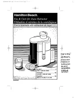 Hamilton Beach 67150 Use & Care Manual предпросмотр