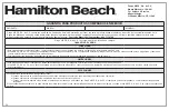 Предварительный просмотр 38 страницы Hamilton Beach 67500 Read Before Use