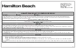 Preview for 31 page of Hamilton Beach 67735 Manual