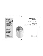 Hamilton Beach 68320 - Gel Ice Cream Maker Use & Care Manual preview