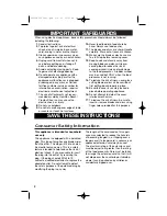 Preview for 2 page of Hamilton Beach 70160R Operating Instructions Manual