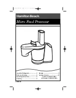 Hamilton Beach 70200 Operating Instructions Manual preview