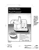 Hamilton Beach 70300 User Manual preview