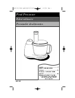 Hamilton Beach 70450 - 6 Cup Bowl Food Processor Use & Care Manual preview