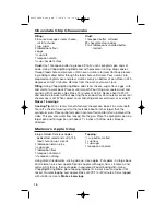 Preview for 16 page of Hamilton Beach 70550R - PROCTOR Silex 350W 2 Speed Food... Use & Care Manual