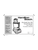 Hamilton Beach 70580C Instructions Manual preview