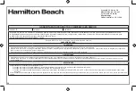 Preview for 54 page of Hamilton Beach 70585 Manual