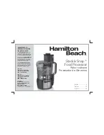 Hamilton Beach 70720 Use & Care Manual preview