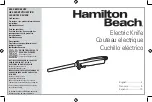 Предварительный просмотр 1 страницы Hamilton Beach 74277 Use & Care Manual