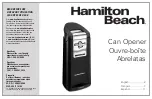 Hamilton Beach 76608 Manual preview