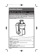 Preview for 1 page of Hamilton Beach 840148101 Use & Care Manual