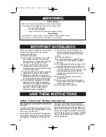 Preview for 2 page of Hamilton Beach 840155610 Use & Care Manual