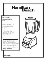 Предварительный просмотр 1 страницы Hamilton Beach 840243701 Operation Manual