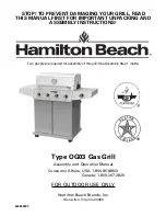 Hamilton Beach 84341 Assembly And Operation Manual preview