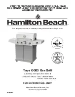 Preview for 1 page of Hamilton Beach 84341 Assembly And Operation Manual