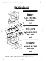 Предварительный просмотр 1 страницы Hamilton Beach 91605 Operation Manual